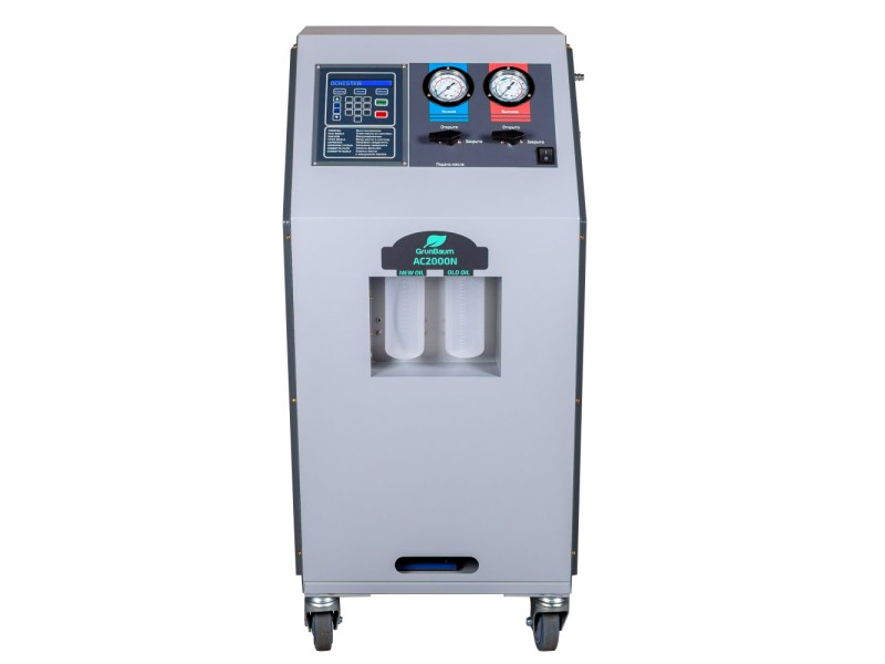 Установка для заправки автокондиционеров GrunBaum AC2000N, полуавтоматическая, R134