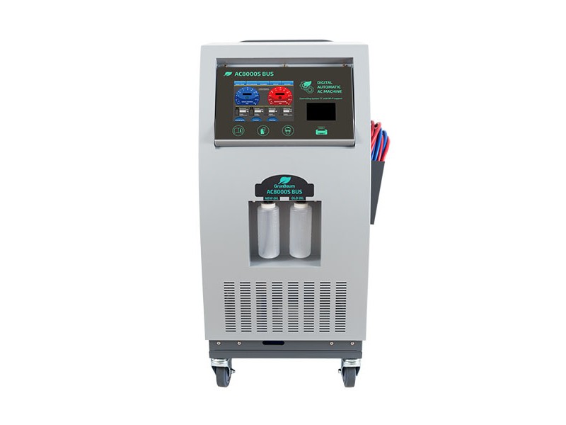 Установка для заправки автокондиционеров GrunBaum AC8000S BUS, автомат, R134, подогрев, шланг 5м.